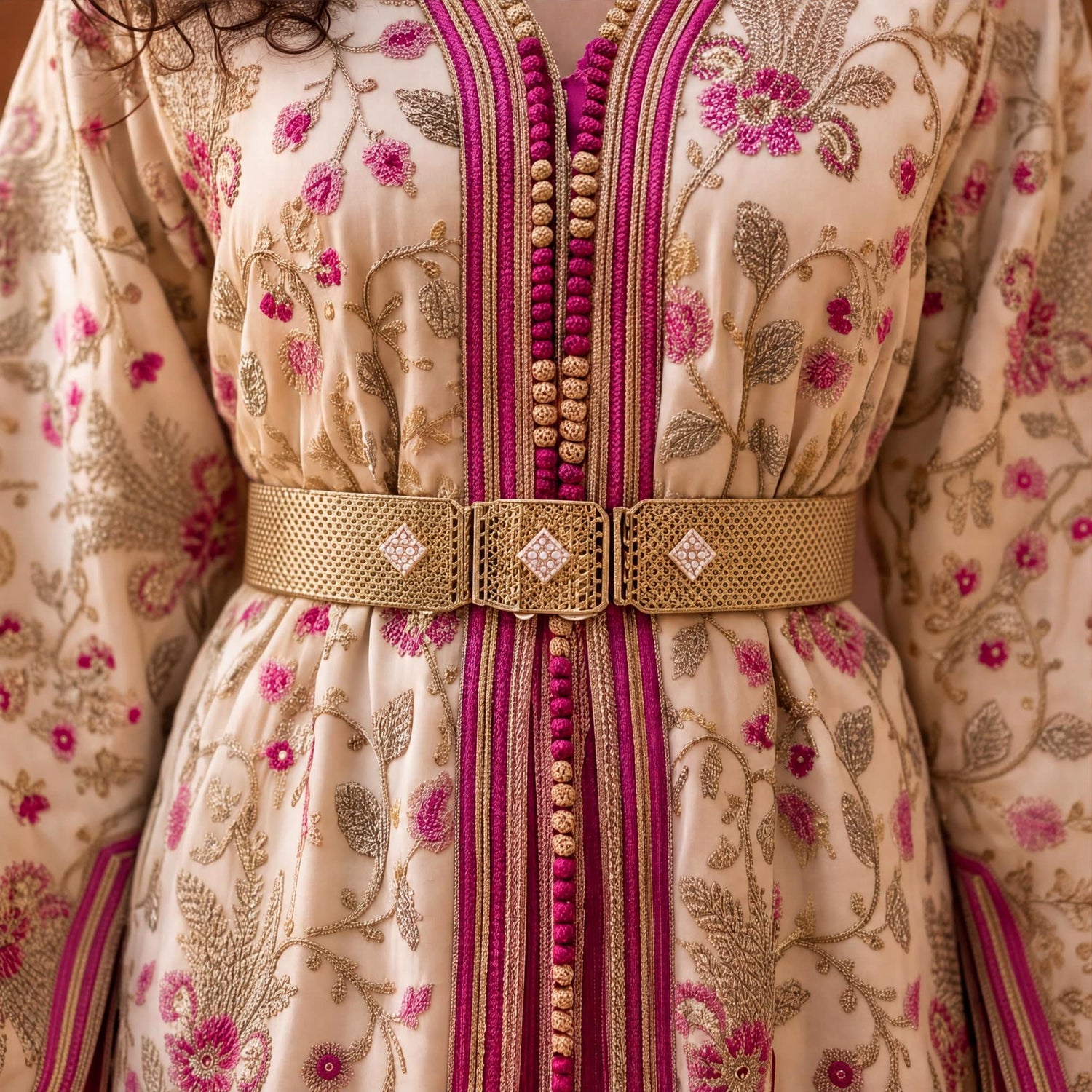 Handmade Moroccan Embroidered Kaftan