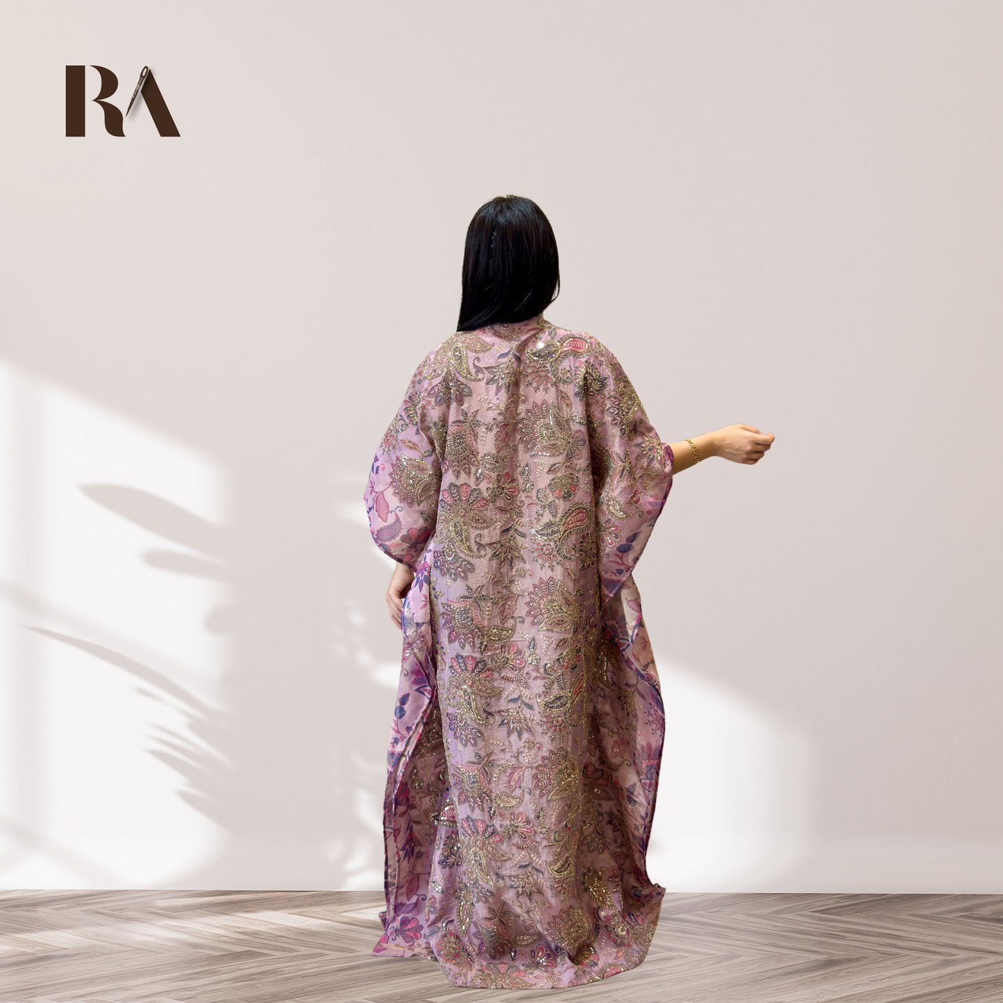 Premium high-sheen texture of luxury lavender tissue silk fabric