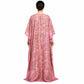 Rose gold embroidered tissue silk kaftan maxi dress, back view