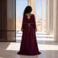 Maroon Marrakech Kaftan | Handmade Moroccan Embroidered Kaftan